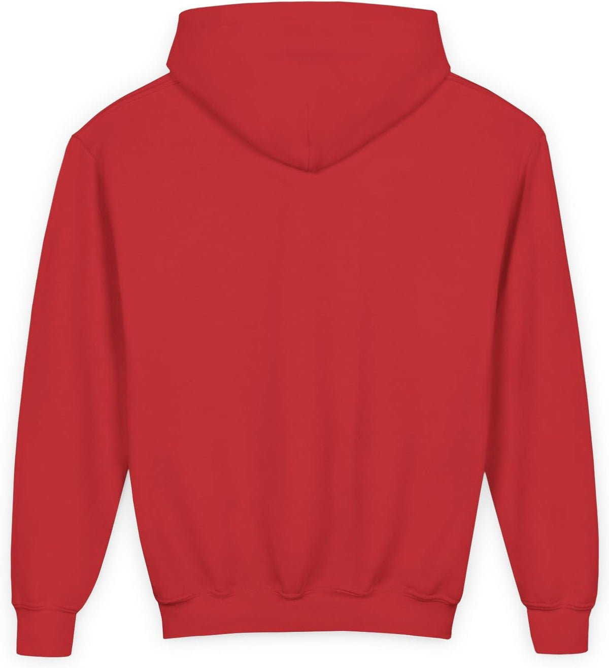 You Are Loved Youth Hoodie in Red, back view | Color: Red