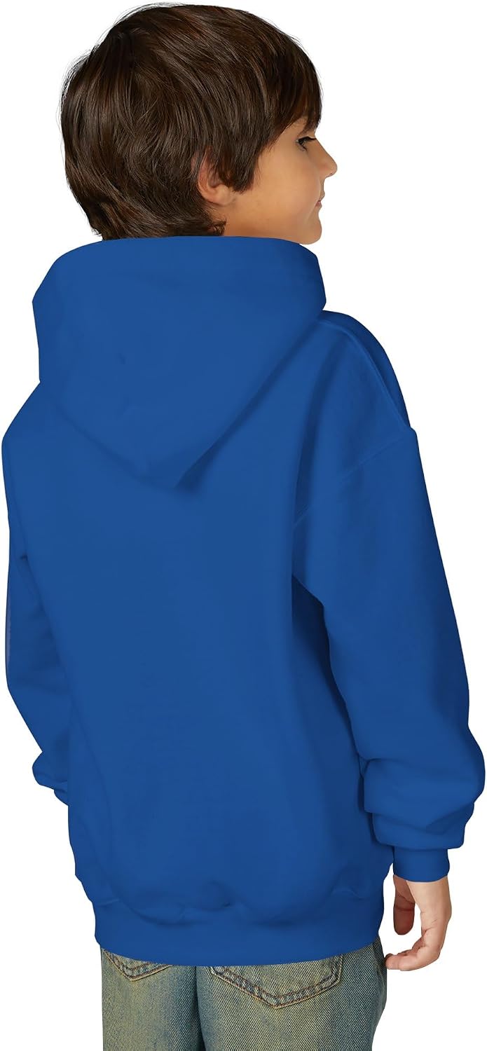 You Are Loved Youth Hoodie in Royal Blue, back view worn by kid | Color: Royal Blue