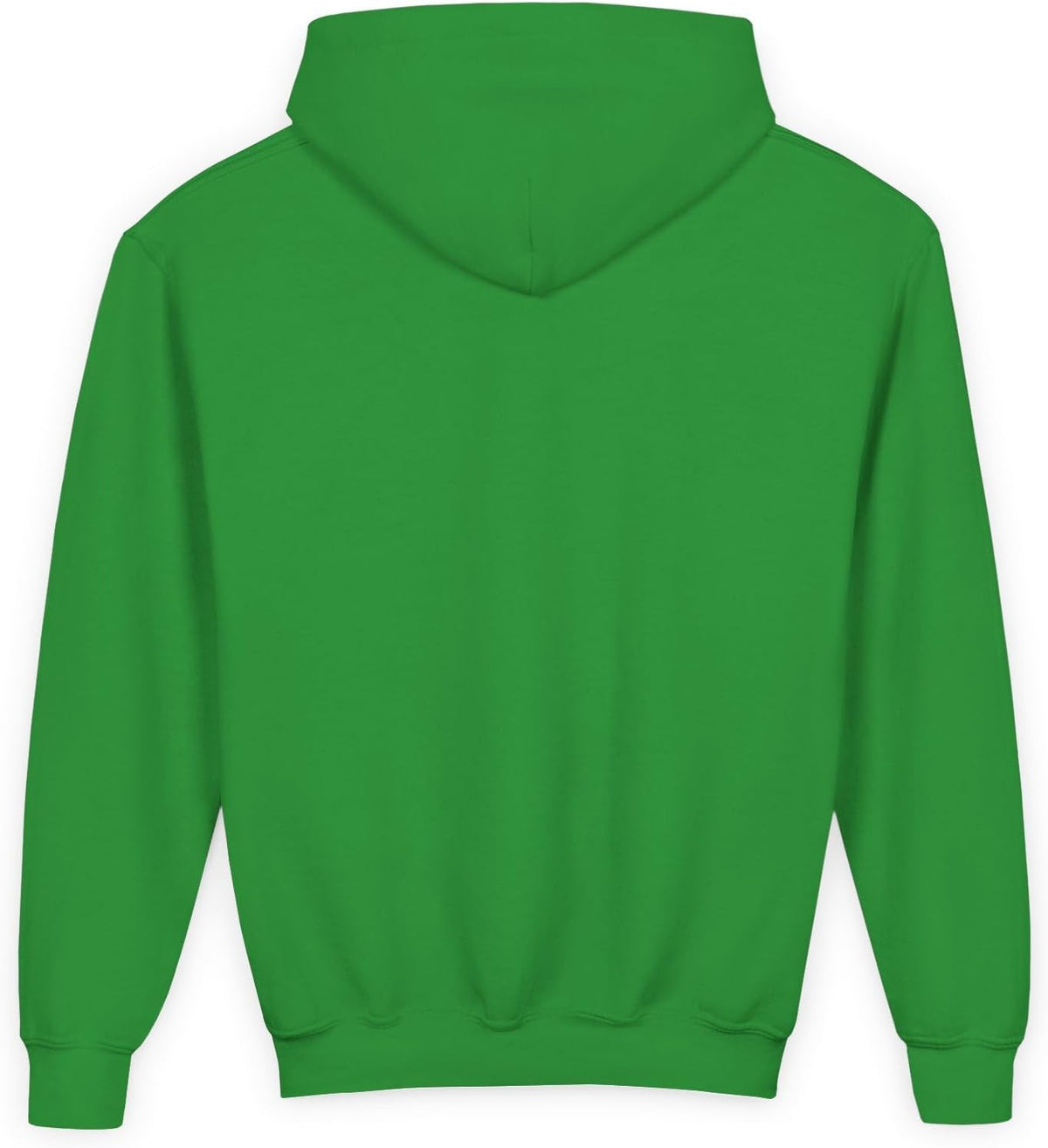 You Are Loved Youth Hoodie in Green, back view | Color: Green